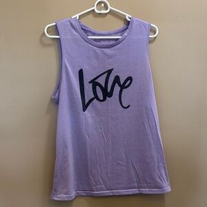 Purple Sleeveless Love Top